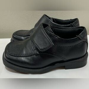 Smart Fit toddler boy size 6.5 wide black Velcro strap dress shoes